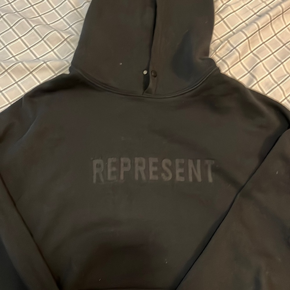Represent Blank Oversized Hoodie Black M